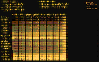 Apollo DSKY cinema effect preset applied to an rbterm terminal