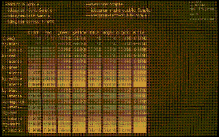 Dune cinema effect preset applied to an rbterm terminal