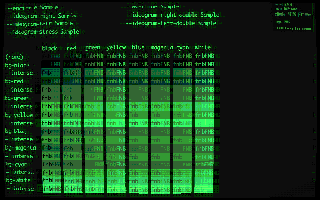 DEC VT100 cinema effect preset applied to an rbterm terminal